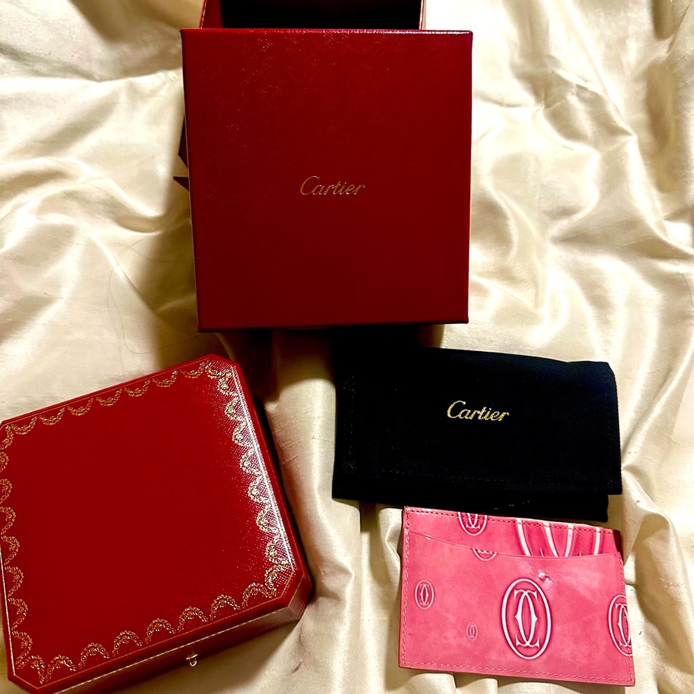 Cartier Love Bracelet Box and Cartier card holder wallet / Cartier Red box